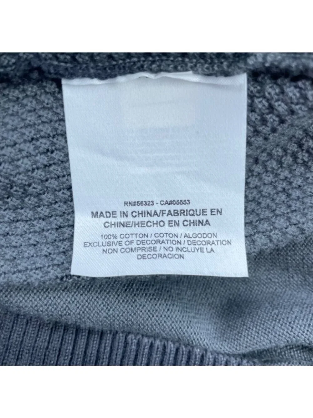 Nike Golf Men's 100% Cotton V-Neck Sweater Gray Camouflage • 803265-063 • Small